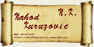 Nahod Kuruzović vizit kartica